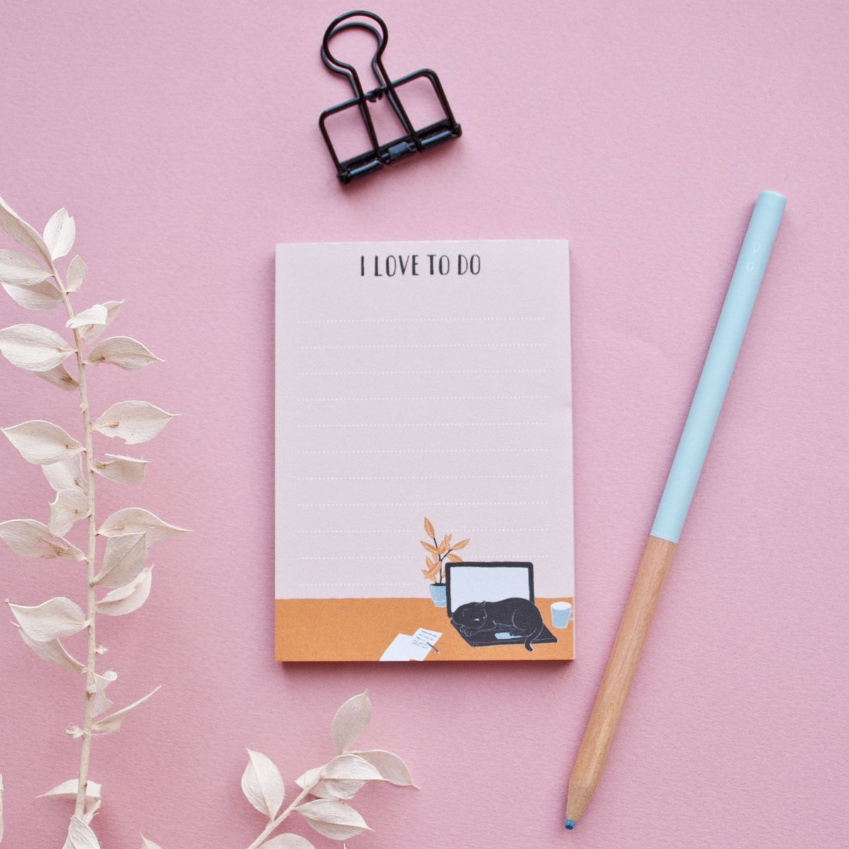 Notepad | cat & laptop