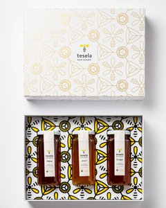 Ethnische Geschenkbox mit rohem Honig - 3x320g