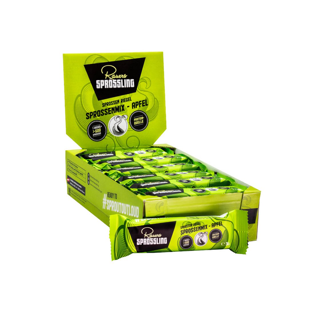18 x barras germinadas mezcla de germinados manzana