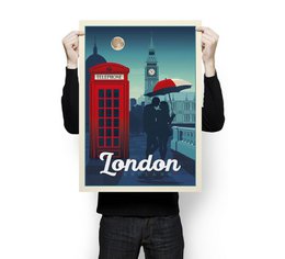 Vintage London Poster | Premium Poster City London Großbritannien