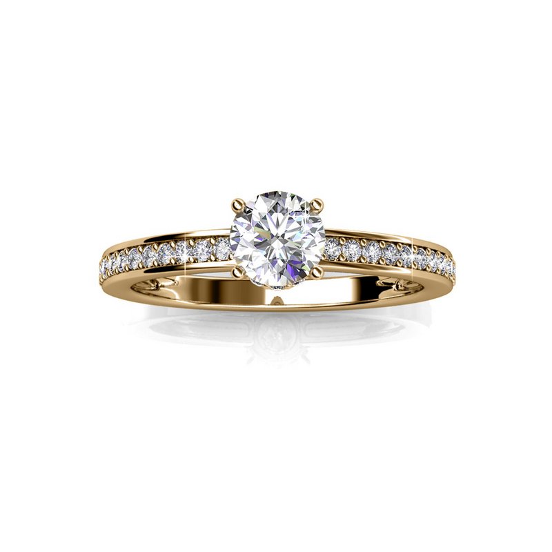 Anello Elise - Oro e cristallo
