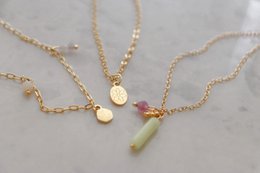 Lemon Jade & Toermalijn Ketting - Goud