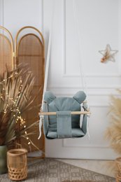 Blue green Baby and toddler swing