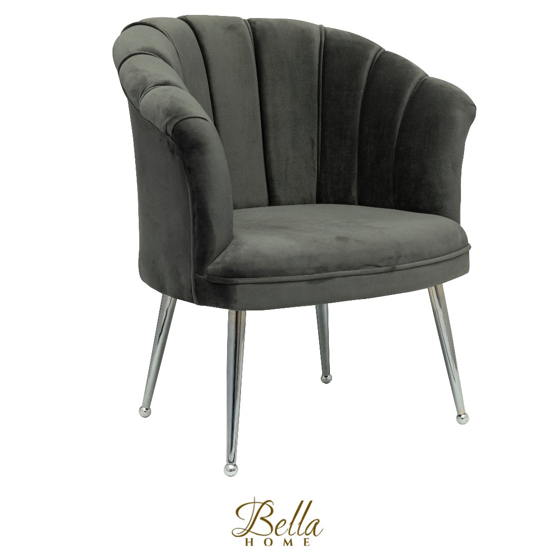 Poltrona Luxury Shell in Velluto Mila