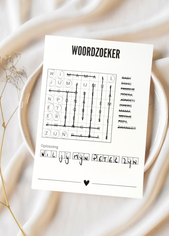 A6 Carte postale • Wordzoeker • Peter