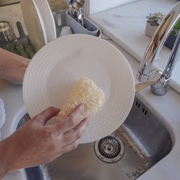 LUFFA-SCHWAMMBEHÄLTER 10CM