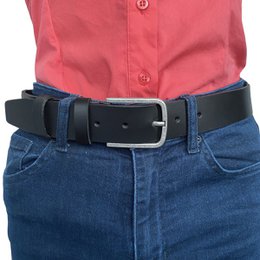 Ledergürtel schwarz 3 cm breit - Damengürtel oder Herrengürtel