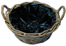 Cesta macetero ALOE VERA con asas y forro de plástico