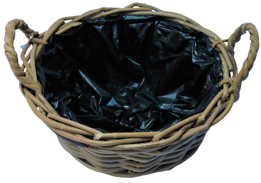 Cesta macetero ALOE VERA con asas y forro de plástico