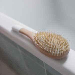 Entwirrungs- und Glättungsbürste aus Holz – Nylon- und Wildschweinborsten