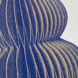 Risography Postcard - Smykker Blue - Din A6