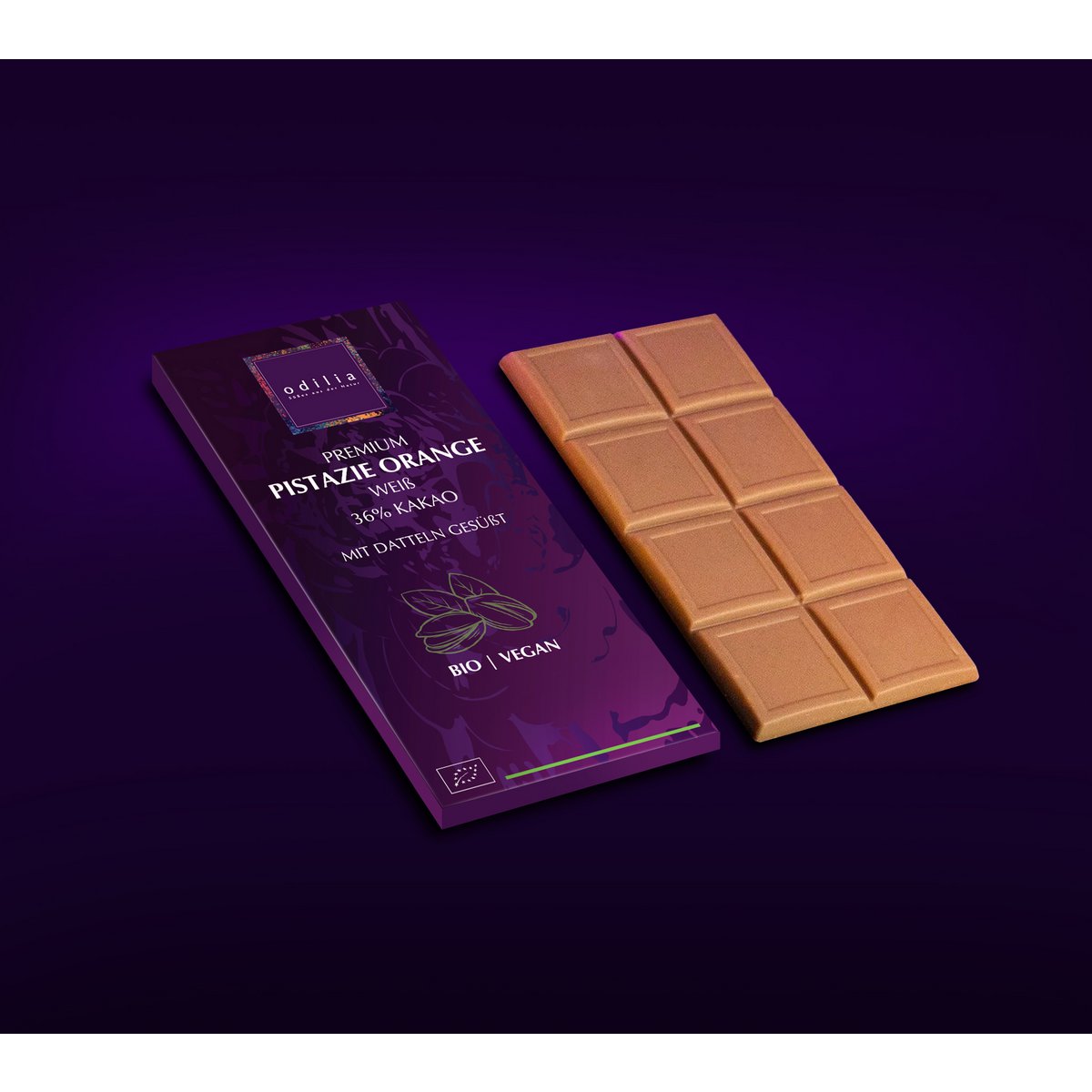 Chocolat Bio Pistache Orange Premium