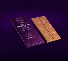 Biologische premium pistache-sinaasappelchocolade