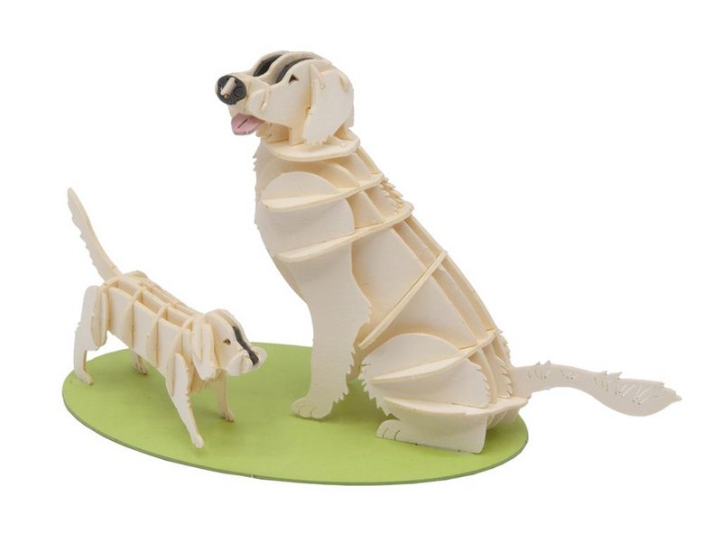 Modelo de papel 3D - Golden Retriever