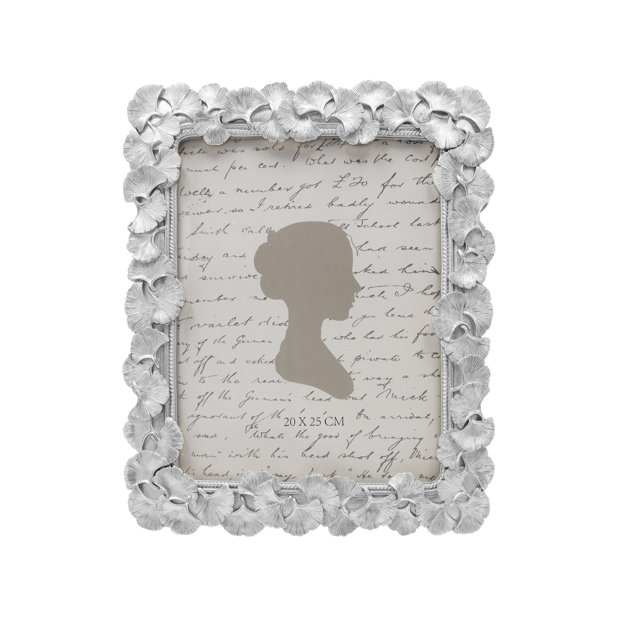 Photo frame with silver resin spheres (19x25cm)