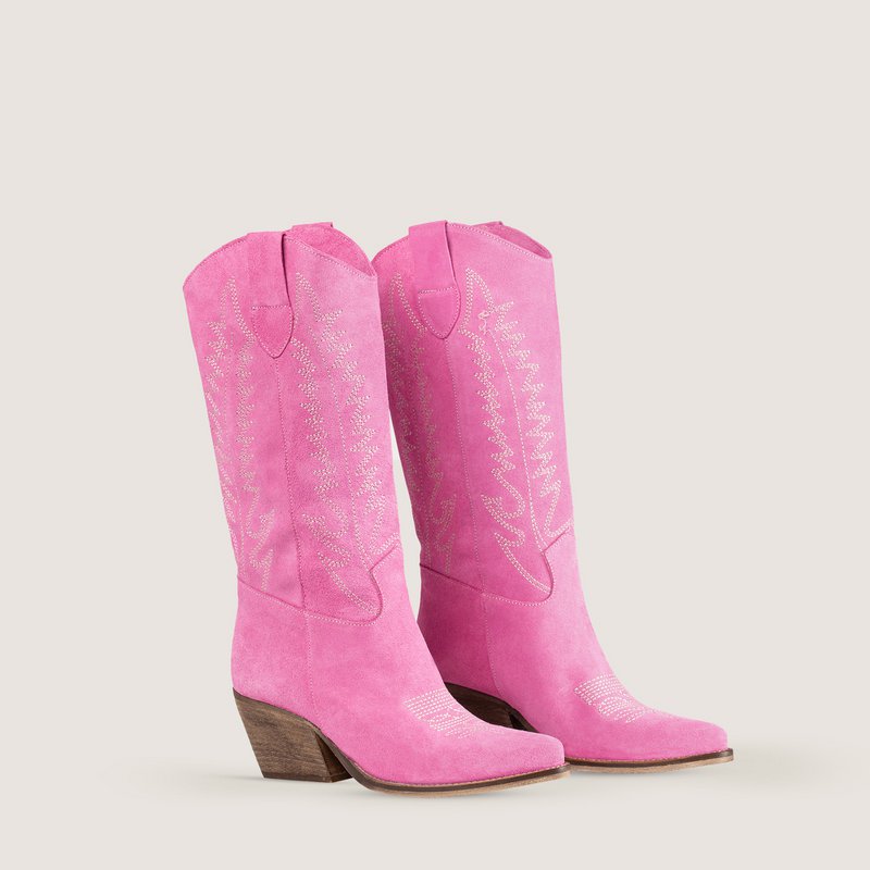 Dallas Midi Fucsia Texan Boots