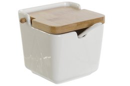BAMBUSOWA PORCELANA CUKIERNICA 10,5X9X9 BIAŁA PC207781