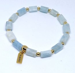 Bracciale elasticizzato con colonna di pietre preziose