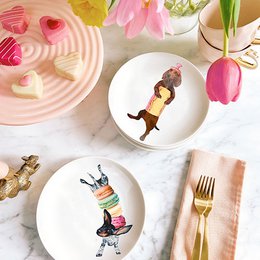 Sweet Wieners - Set of 6 pastry plates