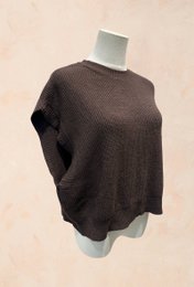 Oversized ærmeløs striktrøje – VISCOSE – 22005