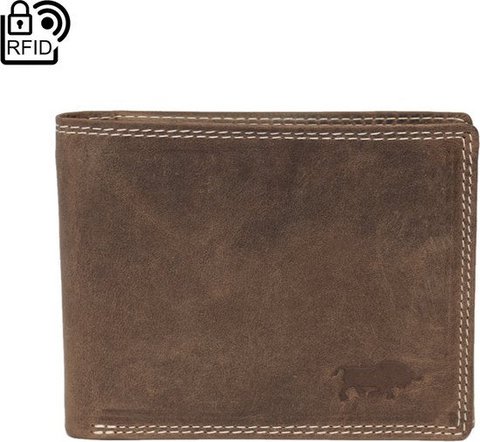 Heren Portemonnee - Cognac Leer met RFID Bescherming en Anti-Skim
