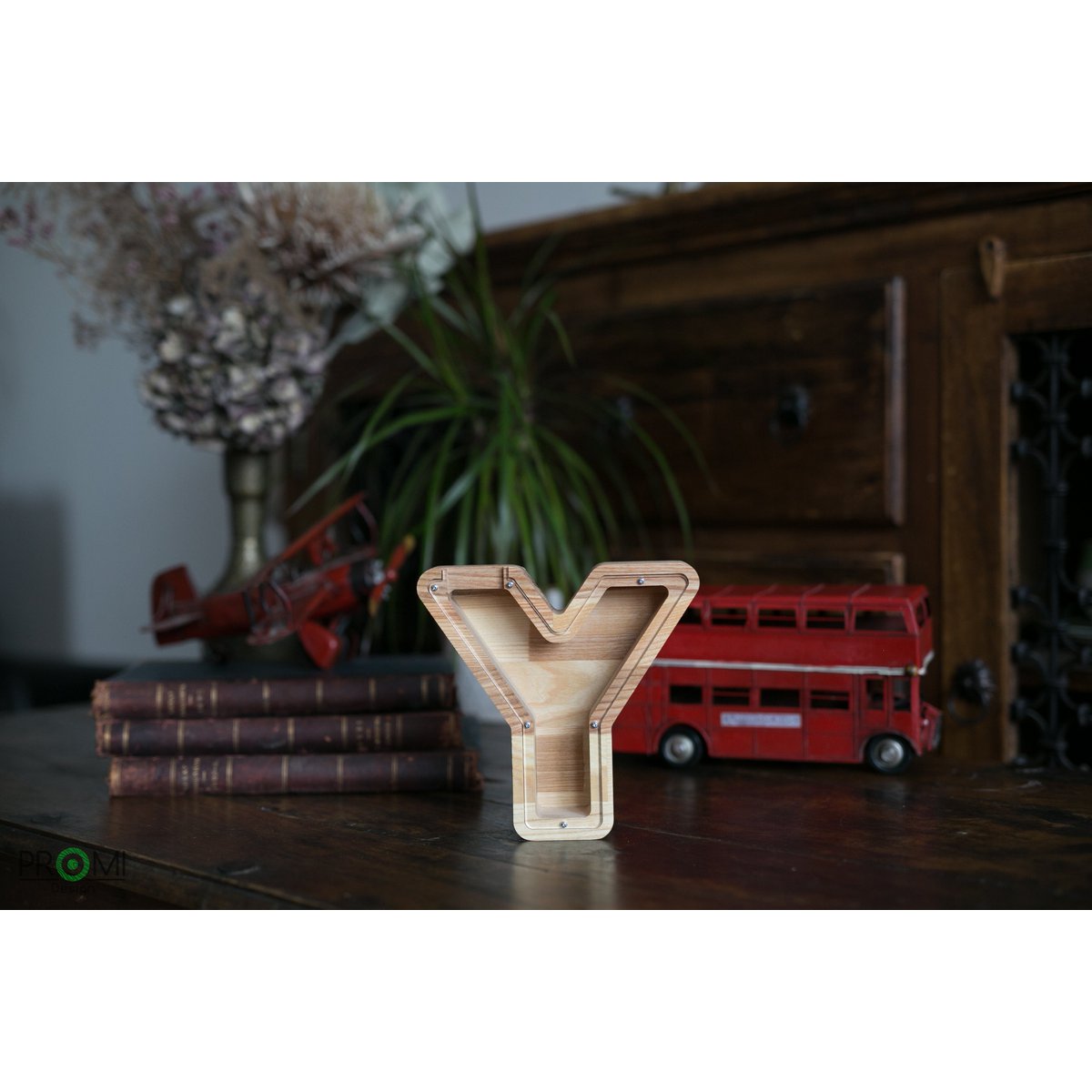 Wooden Piggy Bank Lille, brevpengebank, møntkasse, træboksepenge, sparer pengeboks