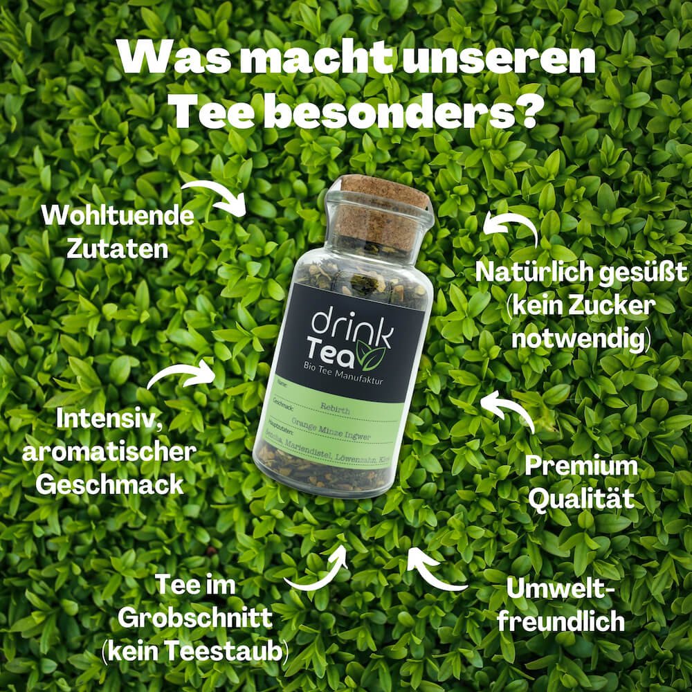 Verre en liège Rebirth Tea Superfood Bio
