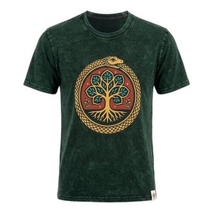 Nomad Sari T-shirt - Tree of Life - Green