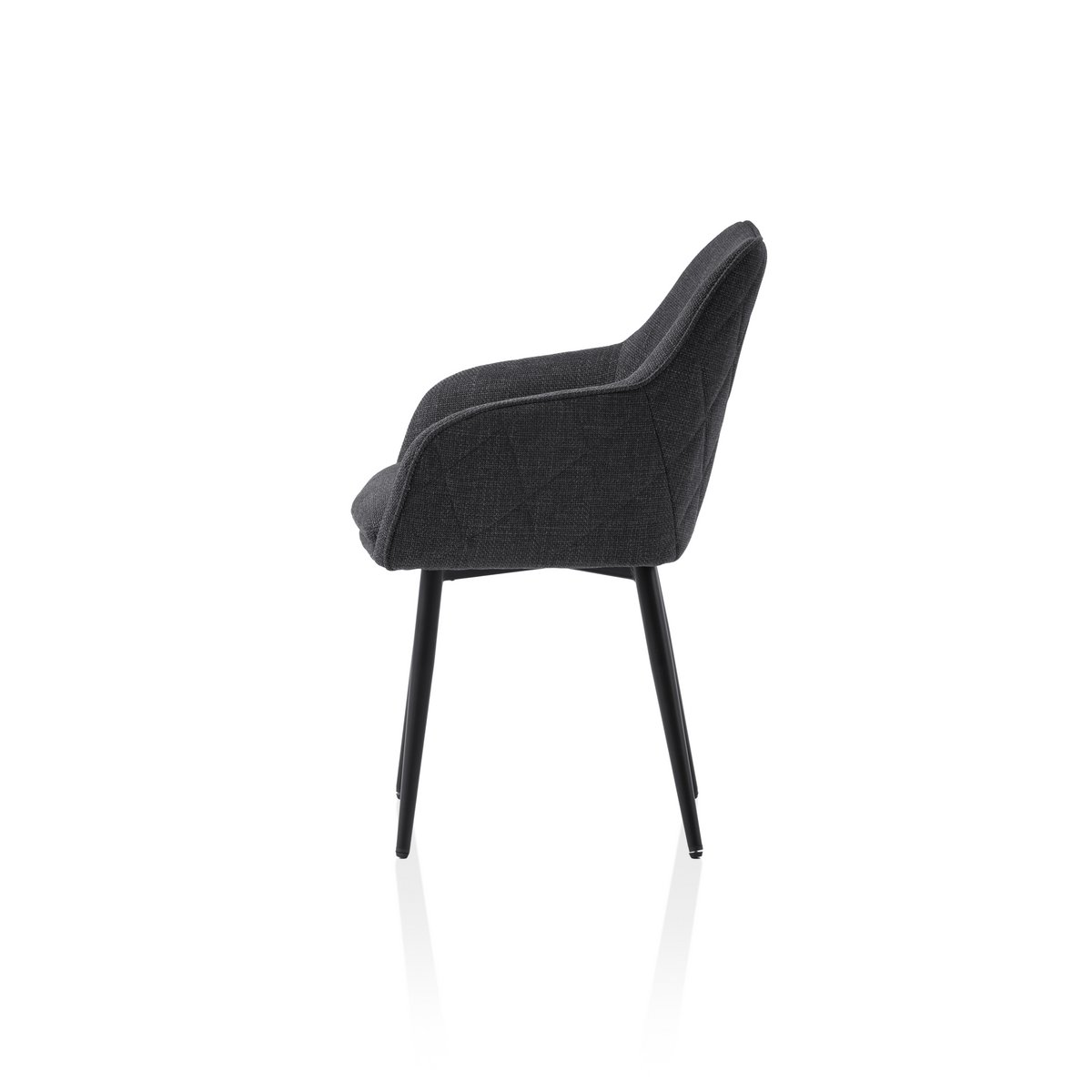 Silla de comedor tejido estructurado antracita