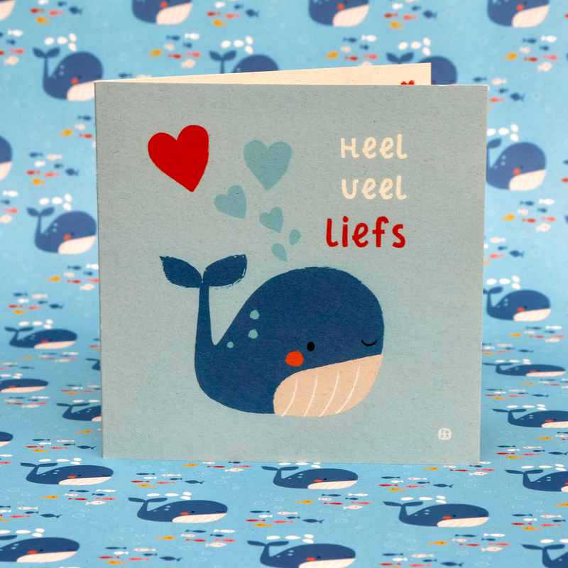 Folded card - Veel liefs Walvis