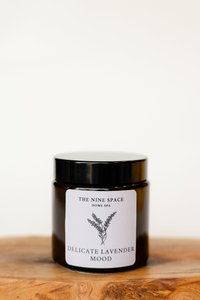 DELICATE LAVENDER Mood Candle - Brown Glass Mini