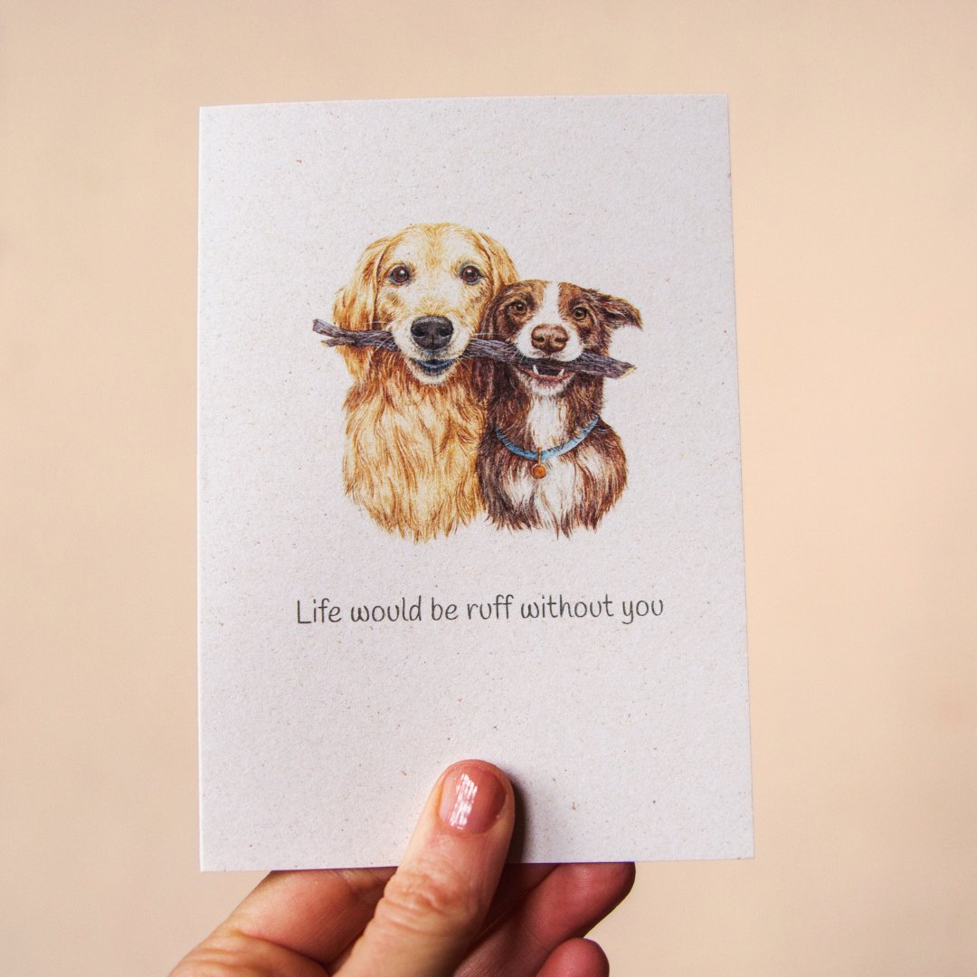 Cute Dogs Eco-friendly Valentine's Day Card