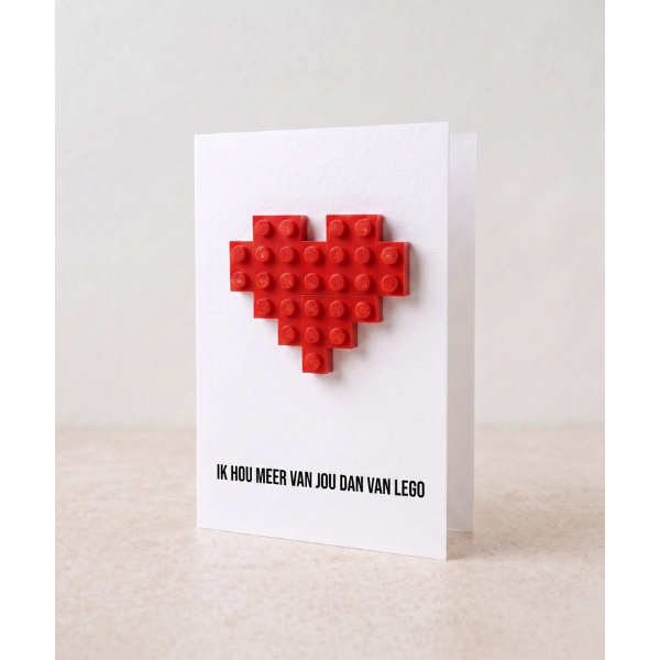 Ti amo più della cartolina postale Lego – Mattoncino da costruzione