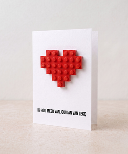 Ik hou meer van jou dan een Lego-briefkaart – Bouwsteen LEGO
