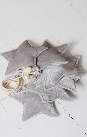 Samtgirlande „Silver Dust“ mit Sternen