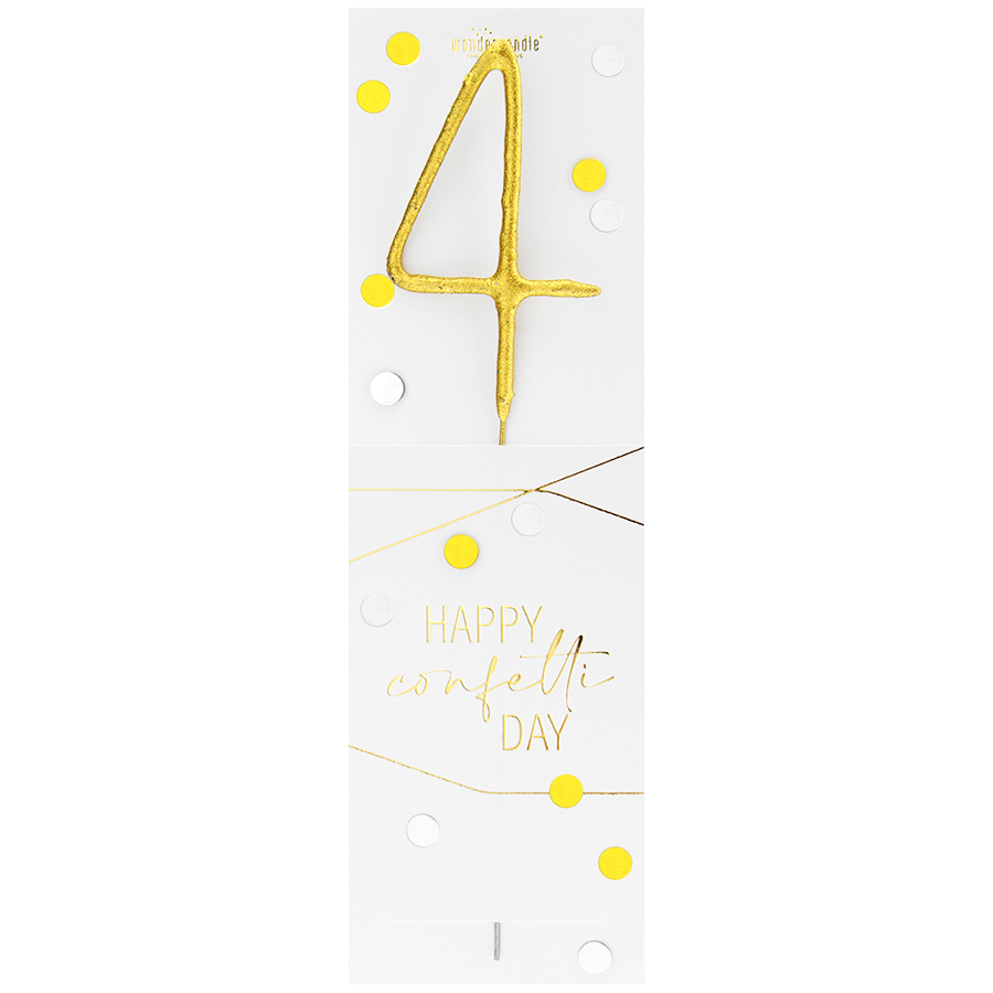 4 gold Confetti Wondercandle® classic