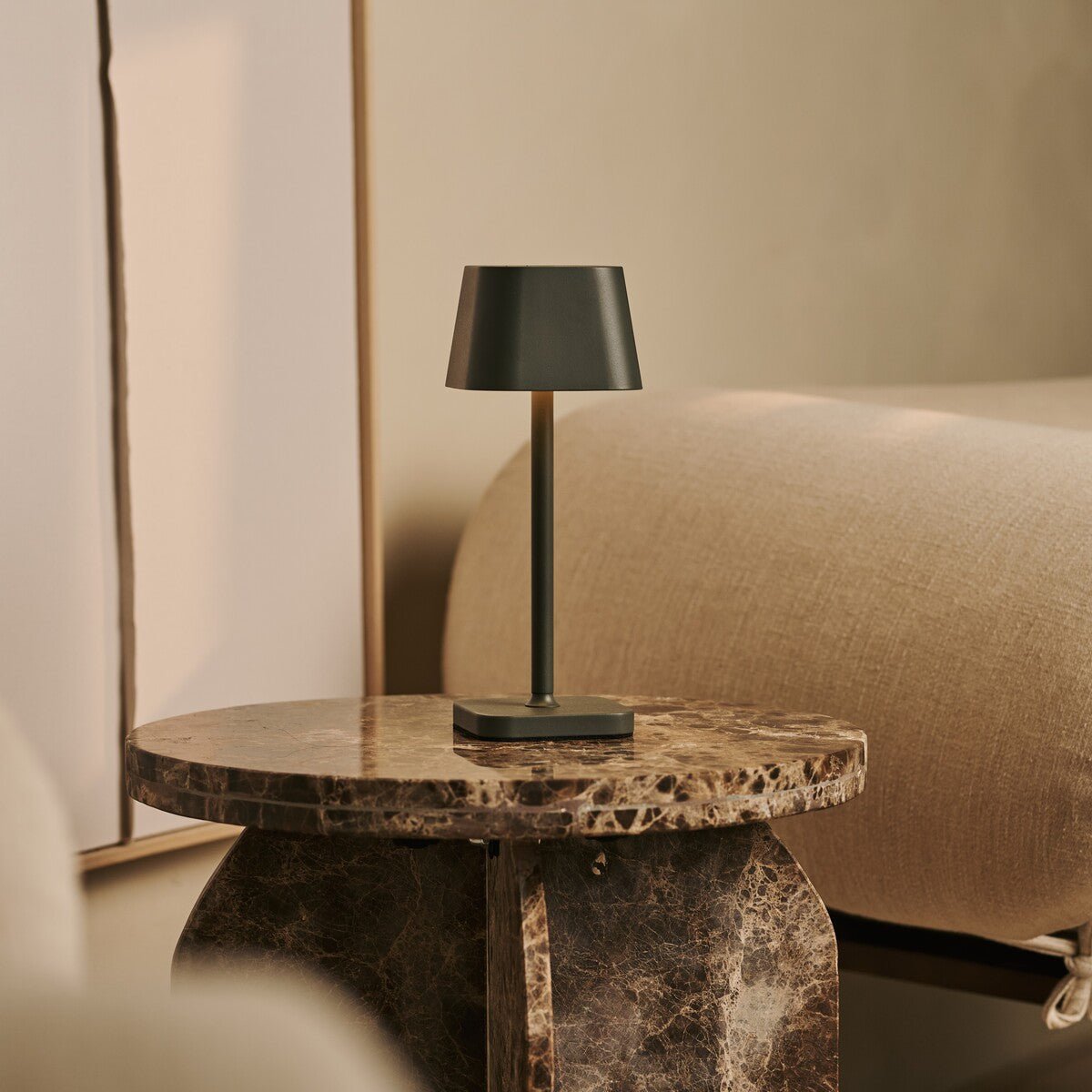 Ava Olive Green Rechargeable Table Lamp