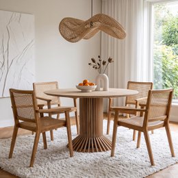 Wave hanging lamp natural large