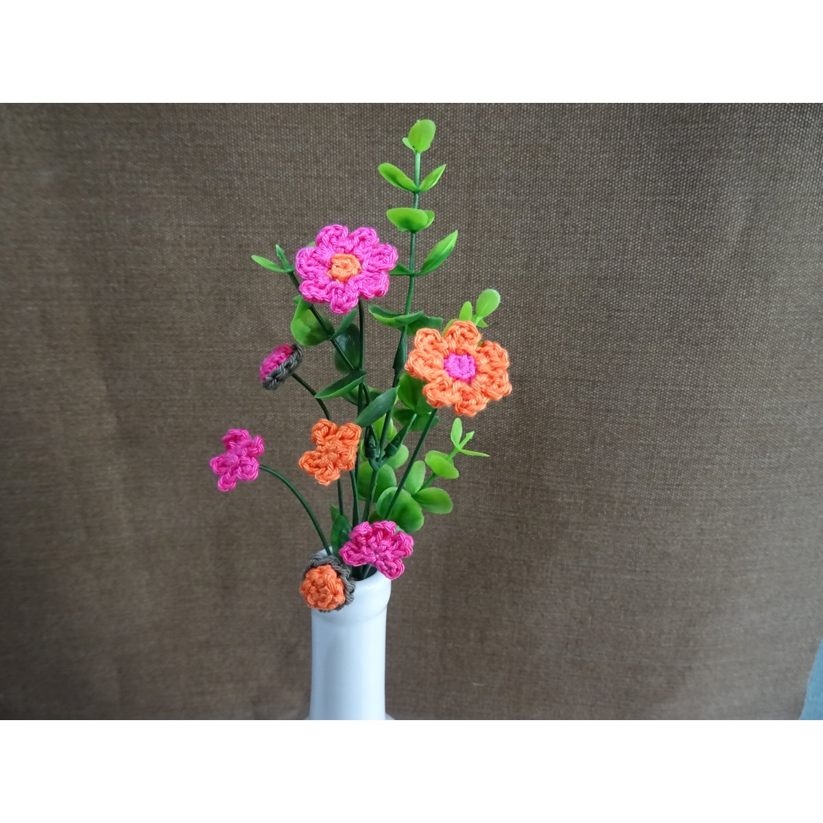 Boeket Roze/Oranje Groen