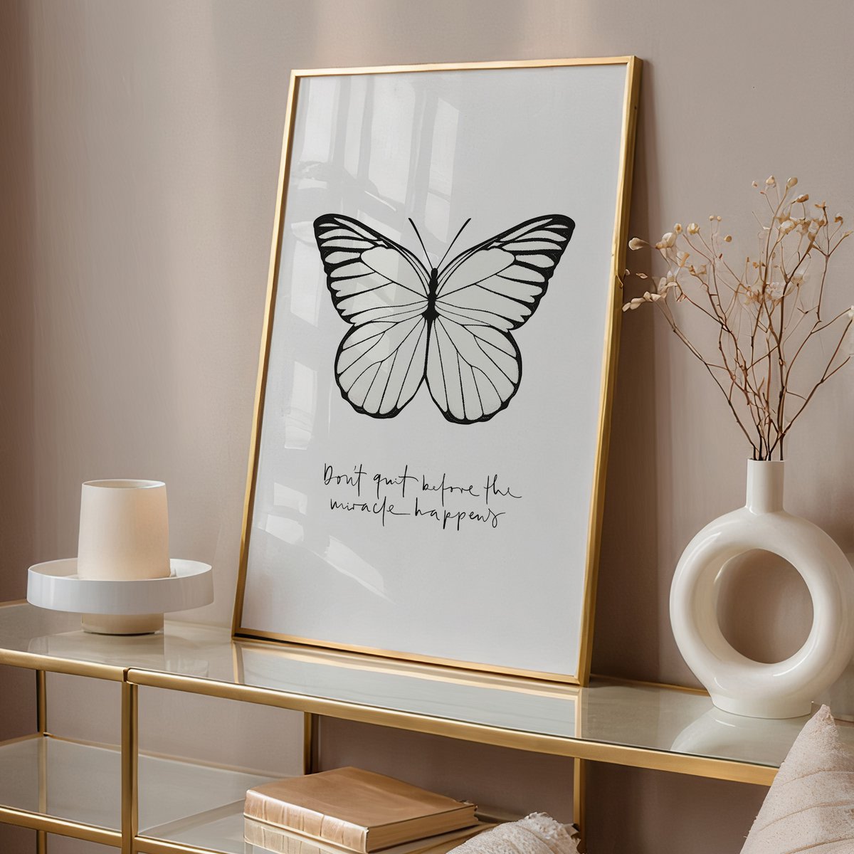 Poster: Don't quit before the miracle happens