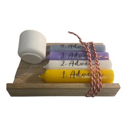Abrazando la Navidad: Juego de velas de Adviento