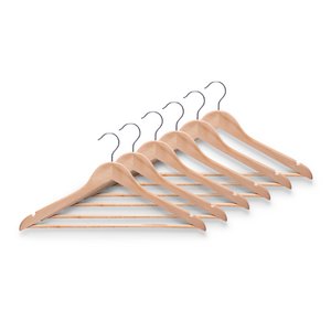 Kleiderbügel-Set, 6-tlg., Holz