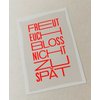 Freut euch bloß nicht zu spät - Postkarte mit Neondruck