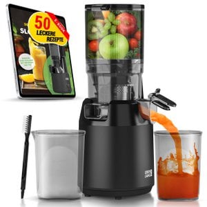 LIFETIME Juicer Slow Juicer - Includes recipe book & large 130mm opening I Perfect for whole fruit and vegetables 100% BPA-free I Best Juicer Machine electric juicer Masticating Green Press