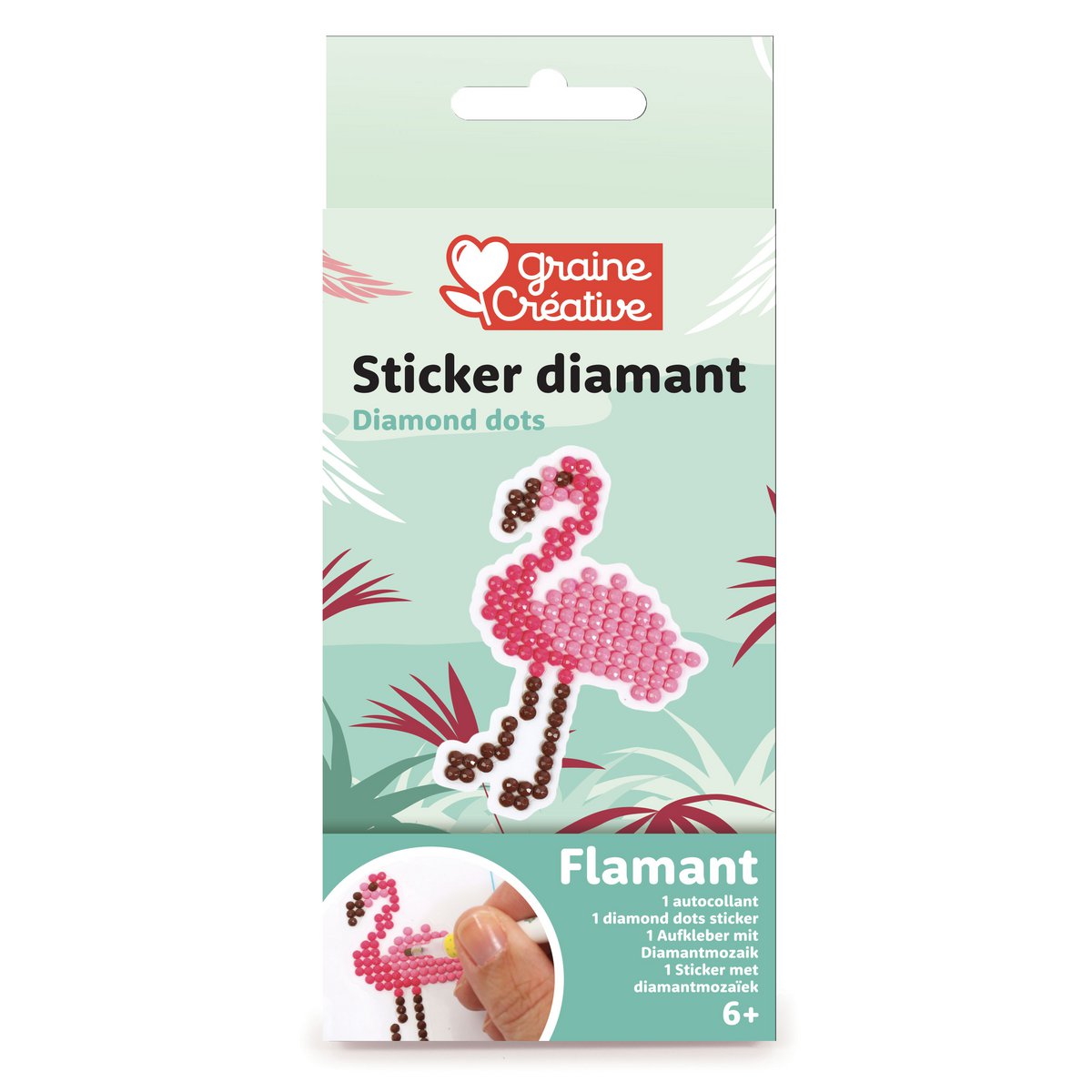 KIT DIAMOND MOSAIC. STICKER  FLAMINGO