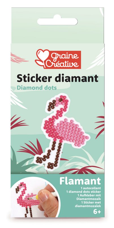 KIT DIAMOND MOSAIC. STICKER  FLAMINGO