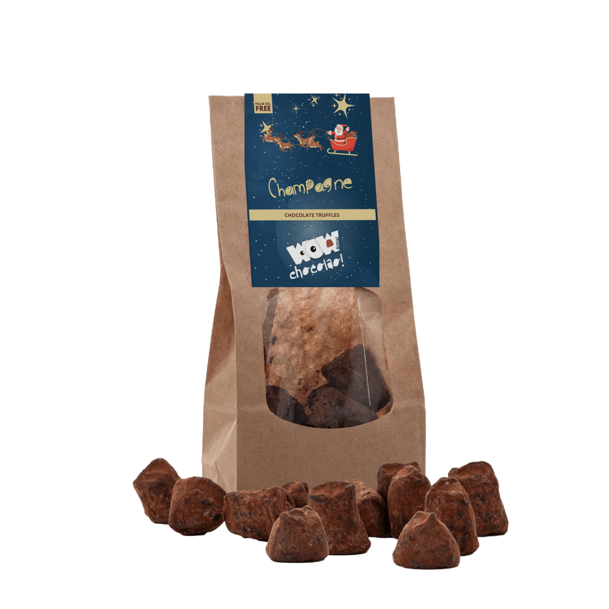 Champagne Chocolate Truffle - Christmas Edition - Borsa biodegradabile 130G