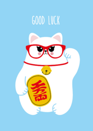 Buena suerte con maneki neko