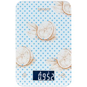 kitchen scale "lemons" with backlit LCD, tare, and lithium battery (with wall hanger)