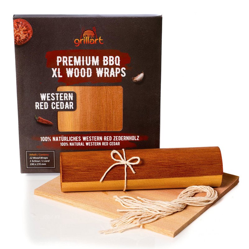 Premium BBQ Wood Wraps - 12 stk. i XL størrelse